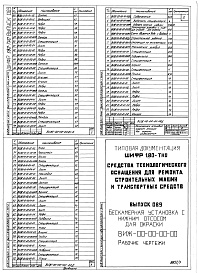 Состав альбома. Шифр 11.80-ТНО СредстваВыпуск 089 Бескамерная установка с нижним отсосом для окраски ВИЖ-00-00-00-00. Части 1, 2 и 3