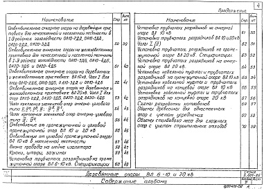 Состав альбома. Серия 3.407-85 УнифицированныеАльбом 3 Деревянные  опоры Вл 6-10 20 кВ 