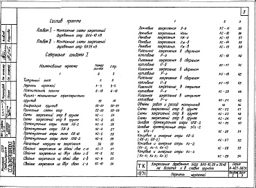 Состав альбома. Серия 4.407-59/71 ЗакреплениеАльбом 1 Монтажные схемы закреплений дереаянных опор ВЛ 6-20 кВ