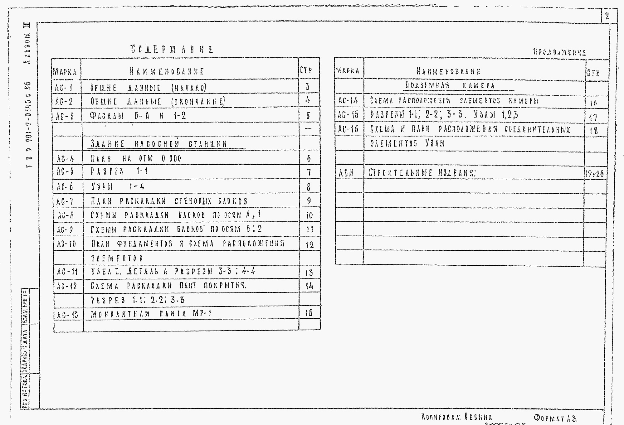 Состав фльбома. Типовой проект 901-2-0146с.86Альбом 3 Архитектурно-строительные решения. Строительные изделия для районов с сейсмичностью до 9 баллов