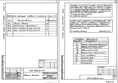 Состав альбома. Типовой проект 242-5-82.87Альбом 10 Проектная документация на приспособление здания под лечебное учреждение