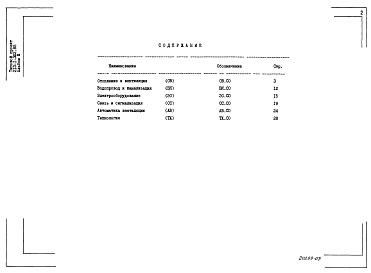 Состав альбома. Типовой проект 213-1-302.85Альбом 3 Спецификация оборудования
