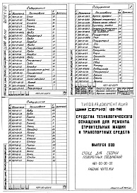 Состав альбома. Шифр 11.80-ТНО СредстваВыпуск 030 Стенд для сборки поворотных соединений НБП-00-00-00