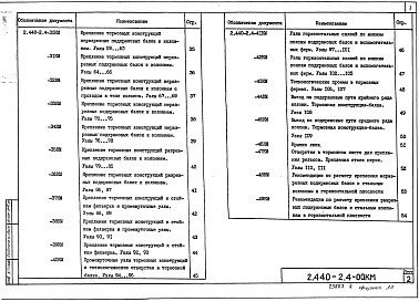 Состав альбома. Серия 2.440-2 УзлыВыпуск 4 Узлы тормозных конструкций и вертикальных связей по колоннам. Чертежи КМ 