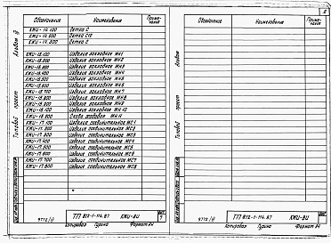 Состав альбома. Типовой проект 812-1-114.87Альбом 3 Конструкции железобетонные заводского изготовления