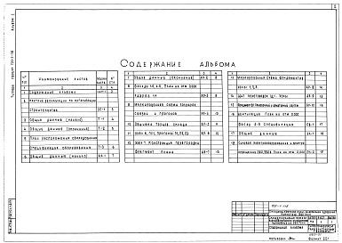 Состав альбома. Типовой проект 705-1-118 Альбом 1 Чертежи