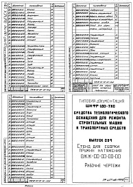 Состав альбома. Шифр 11.80-ТНО СредстваВыпуск 084 Стенд для сборки пружин натяжения ВЖЖ-00-00-00-00