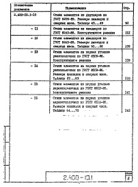 Состав альбома. Серия 2.400-10 НормалиВыпуск 1 Стыки элементов конструкций для районов с расчетными температурами наружного воздуха - 40°С и выше. Рабочие чертежи.