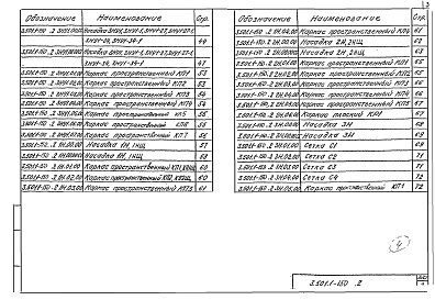 Состав альбома. Серия 3.501.1-150 ОпорыВыпуск 2 Насадки опор. Рабочие чертежи 