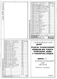 Состав альбома. Шифр 11.80-ТНО СредстваВыпуск 051 Тележка на резиновом ходу НВЮ-00-00