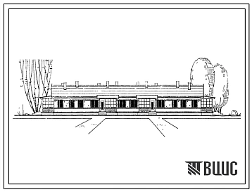 Типовой проект 1-50К-8 Одноэтажный четырехквартирный жилой дом с 2,3- комнатными квартирами с упрощенным благоустройством, стены каркасно-фибролитовые.