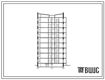 Типовой проект 112-018м.85 9-этажный рядовые жилые блоки для малосемейных меридиональной ориентации и элементы блокировки. Для строительства на вечномерзлых грунтах, используемых по принципу 2.