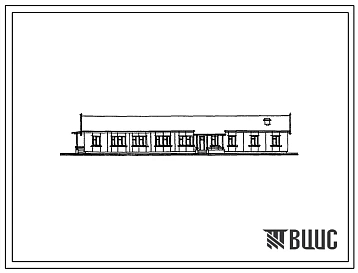 Типовой проект 161-115-100/1 Одноэтажное общежитие на 27 мест (с жилыми комнатами на 2 и 3 человека) деревянно-панельной конструкции. Для строительства в 1В климатическом подрайоне
