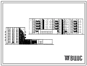 Типовой проект 164-87-119пв Унифицированный типовой проект пятиэтажного общежития для рабочих и служащих на 232 места
