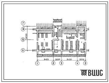 Типовой проект П-4-82(103-018.13.88) Помещения подвала трехэтажной рядовой блок-секции на 6 квартир (Р за-4Б) с несущими кирпичными стенами, (убежище на 82 человек, размеры убежища 19,2м на 9,25м, режимы вентиляции 1,2).