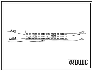 Типовой проект 116-128-3м Двухэтажный 2-секционный дом коридорного типа на 14 квартир брусчатой конструкции. Для строительства в 1 строительно-климатической зоне в районах с вечномерзлыми грунтами.