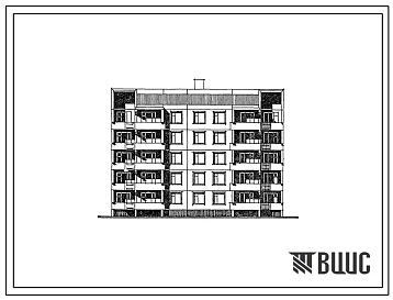 Типовой проект 90-0210.13.88 Блок-секция 5-этажная 19-квартирная рядовая с газовыми водонагревателями. Для строительства в Тамбовской области.