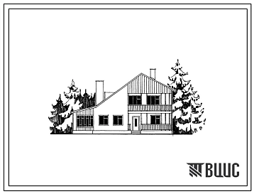 Типовой проект 144-24-158.83 Одноквартирный пятикомнатный жилой дом с квартирой в двух уровнях. Для индивидуальных застройщиков Западных районов Украинской ССР.