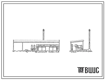 Типовой проект 903-1-31 Отопительная котельная закрытого типа на 4 водогрейных котла «Энергия-6» поверхностью нагрева по 42,4 м.кв.. Топливо  дрова и крупнокусковые отходы. Теплоноситель  вода.