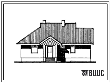 Типовой проект 183-000-655.13.87 Одноэтажный одноквартирный 3-комнатный жилой дом с газобетонными стенами и печным отоплением для государственного строительства в Латвийской ССР