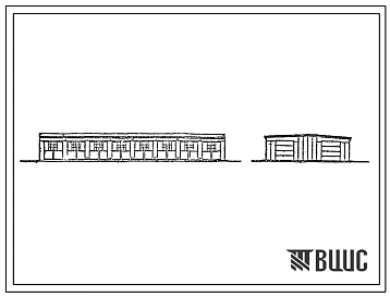 Типовой проект ХФ-76.78 (13-673-КП) Полносборный гараж-стоянка на 16 спецмашин, тип 2. Неотапливаемый