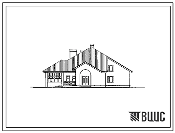 Типовой проект 264-12-311.90 Сельский дом досуга на 20 посетителей с квартирой персонала (со стенами из кирпича)