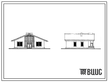 Типовой проект 182-115-69с Одноэтажный двухквартирный дом с трехкомнатными квартирами 3Б, для строительства в 3 климатическом районе сейсмичностью 9 баллов