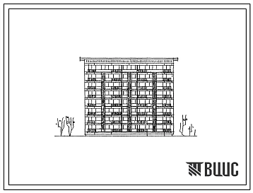 Типовой проект 1Г-450-12с/66 Двухсекционный дом на 48 квартир.