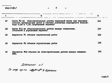 Альбом 11 Сметы. Подземная часть (основной и упрощенный варианты)