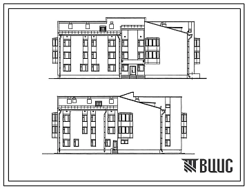 Типовой проект 164-12-213.87 Общежитие на 100 мест для рабочих и служащих (с комнатами на 2 и 3 чел.). Стены из кирпича. Общая площадь 1442 м2