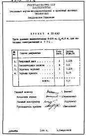Альбом 1 Рабочие чертежи ствола (Н4343). Проектное задание