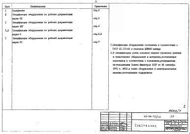 Альбом 8 Спецификации оборудования