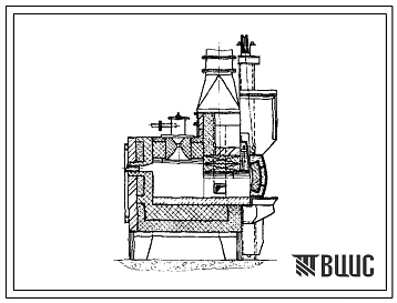 Типовой проект 406-9-85 Печь нагревательная камерная размерами пода 0,7 х 0,7 м на газе низкого давления с отводом дыма вверх