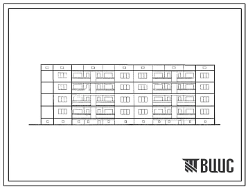 Типовой проект 127-029с/1 Четырехэтажная блок-секция торцевая левая на 16 квартир (двухкомнатных 2Б-4, трехкомнатных 3Б-4, четырехкомнатных 4Б-4, пятикомнатных 5А-4). Для строительства в 4Б климатическом подрайоне грузинской ССР сейсмичностью 7 баллов