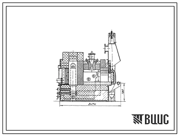 Типовой проект 406-9-304.86 Печь нагревательная камерная размерами пода 0,7 х 0,7 м на газе низкого давления с отводом дыма в боров
