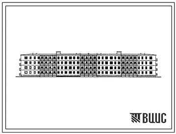 Типовой проект 1у-438АС-34К Четырехэтажный шестисекционный жилой дом на 80 квартир со стенами из кирпича.