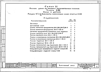 Альбом 12 Узлы и детали. Элементы блокировки ниже отм. 0.000. Часть 9/82, раздел 9.4-1/82