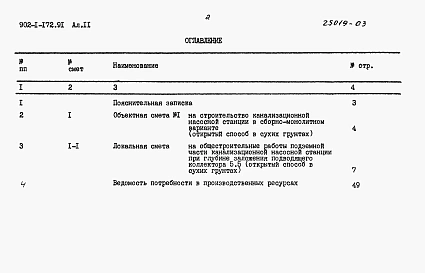Альбом 11 Сметы. Подземная часть 