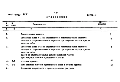 Альбом 11 Сметы. Подземная часть.          