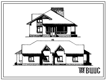Типовой проект 185-000-142с Одноэтажный двухквартирный жилой дом с двухкомнатными квартирами. Для индивидуальных застройщиков.