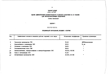 Альбом 2 Спецификации оборудования