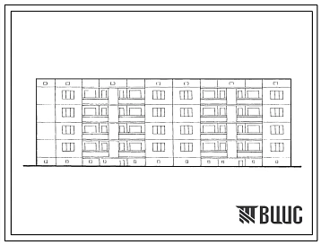 Типовой проект 127-027с Четырехэтажная торцевая блок-секция левая на 16 квартир (двухкомнатных 2Б-4; трехкомнатных 3Б-4; четырехкомнатных 4Б-4; пятикомнатных 5Б-4) с шагом поперечных стен 3,0 и 4,8 м, для строительства в 4Б климатическом подрайоне Грузинс