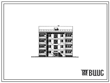 Типовой проект 24-0168.83 4-этажная 8-квартирная рядовая блок-секция Р3Б-4Б. Для строительства во 2 и 3 климатических районах.