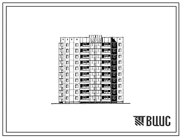 Типовой проект 97-0440с.13.91 Блок-секция 10-этажная 40-квартирная поворотная на 135 левая 2-2-3-3 для строительства в г. Ангарске