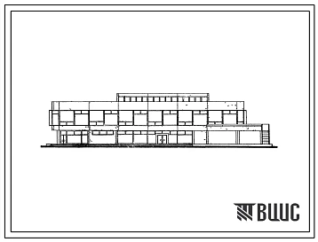 Типовой проект 272-20-60 Унифицированный блок-здание столовой на 274 места с сезонным расширением до 324 мест, работающей на  полуфабрикатах, для строительства в 1В климатическом подрайоне, 2 и 3 климатических районах