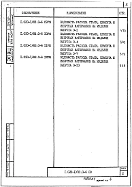 Выпуск 0-6 Ведомости расхода материалов