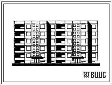 Типовой проект 111-120-28/1.2 Дом пятиэтажный двухсекционный 25-квартирный. Для строительства в г.Каунасе Литовской ССР.