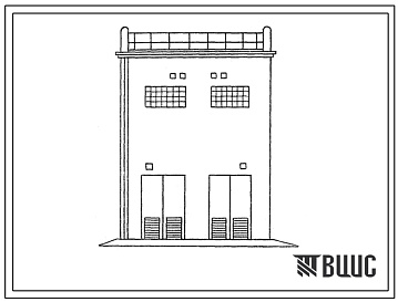 Фасады Типовой проект 407-3-284 Трансформаторная подстанция закрытого типа напряжением 20/0,4 кВ с двумя трансформаторами мощностью до 400 КВА с кабельными вводами.
