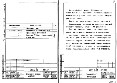 Альбом 3 Задание заводу на изготовление щитов автоматизации устройств инженерного оборудования.     
