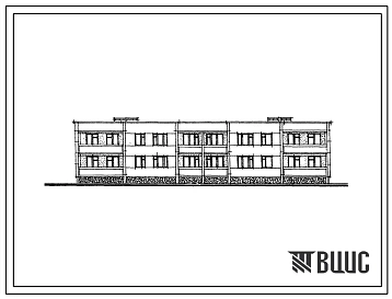 Типовой проект 113-88-35/1.2 Жилой дом двухэтажный двухсекционный 12-квартирный с квартирами 1Б-2Б-3А.